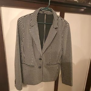 Black and white checkered blazer